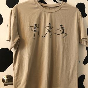 Women’s Beige Dancing Skeleton T-shirt